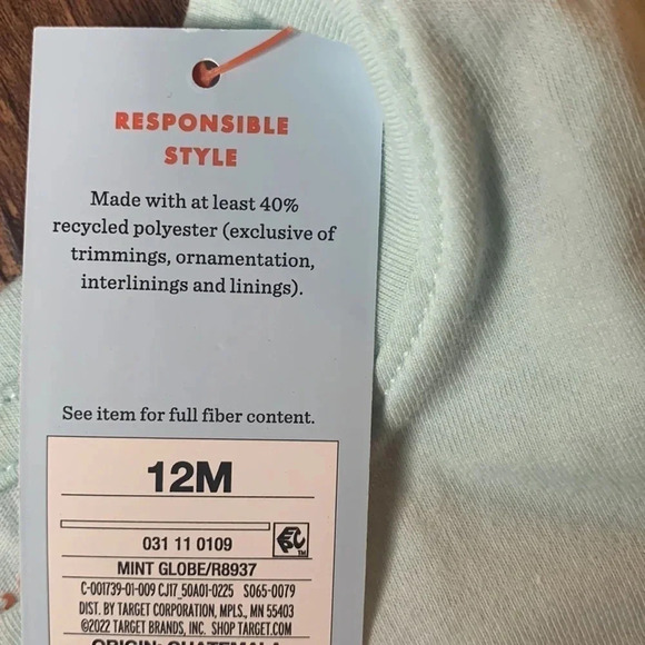 Cat & Jack Baby Girl’s 3-Piece Shirts, Romper Bundle 12 Months - Picture 11 of 14